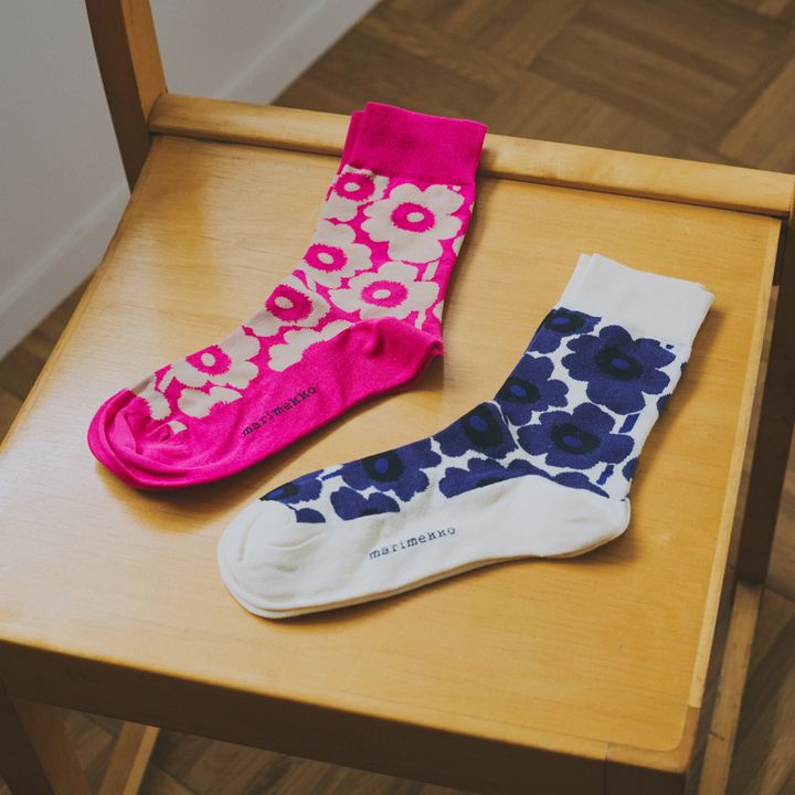 《マリメッコ》らしい配色で上品に履きこなせる柄ソックス【マイスタンダードブック】
