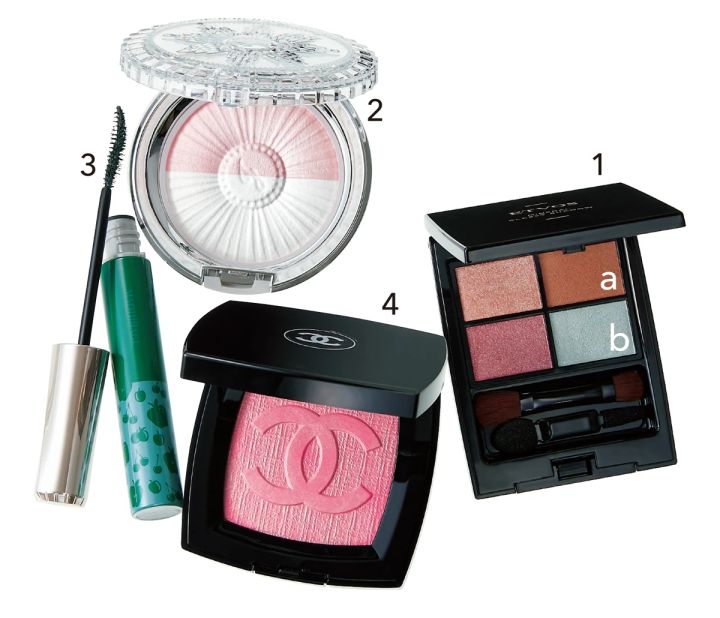 4.寒色×暖色でつくる甘めクールなアイシーカラーメイク_使用コスメ_エトヴォス ミネラルクラッシィシャドー モーニングクルーズ_ジルスチュアート デュアル ルーセントグロウ セッティングパウダー_マキアージュ ドラマティックエッセンスマスカラ （ロング＆カール） LGR553_シャネル ファンテジー ドゥ シャネル