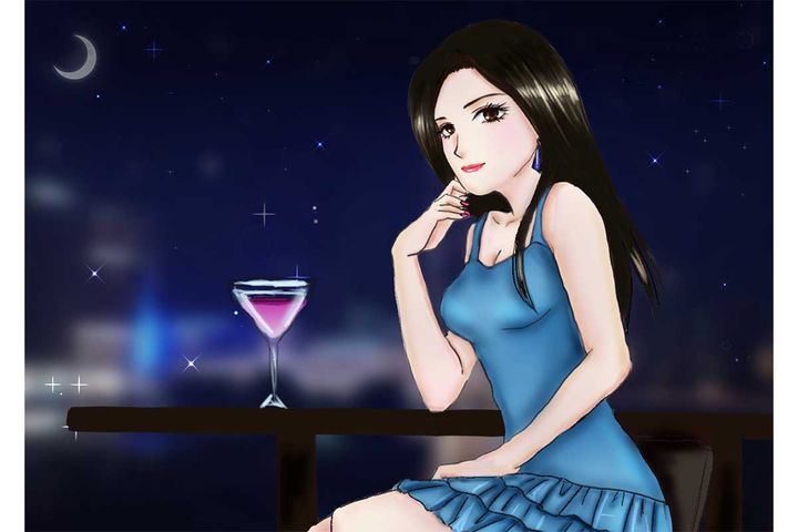 都会に染まった若い女性のイメージ