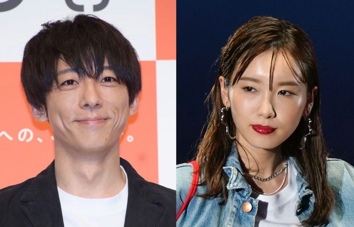 高橋一生さん、飯豊まりえさん（2022年3月、時事通信フォト）