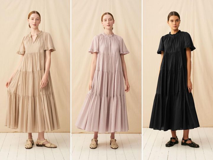 画像: 「星明りのドレス」各￥44,000 出典：マリハ