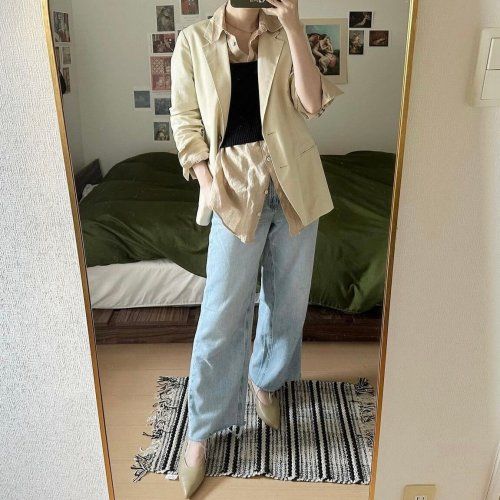 ユニクロ_リネンブレンドジャケット_2