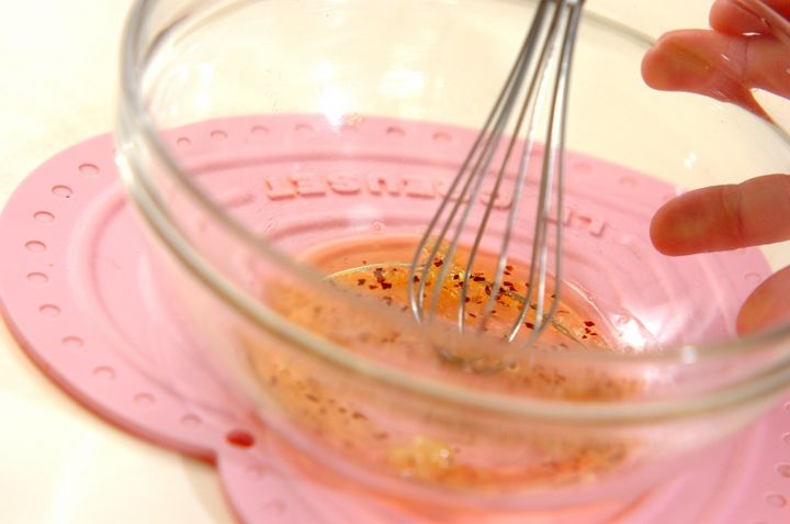 焼きナスナムルの下準備1