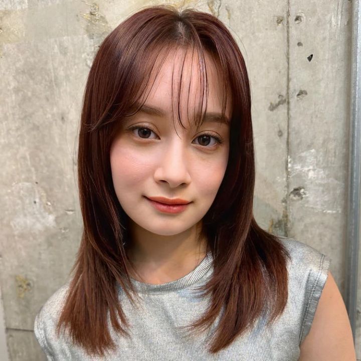 ミディアム ヘア 髪型 ヘアスタイル 大人 前髪あり 30代 40代