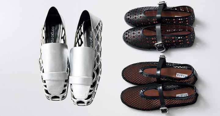 セルジオロッシのsr1,アライア,メッシュシューズ,パンチングシューズ,透けシューズ