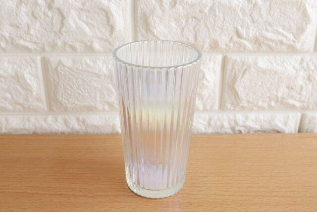 セリアのオーロラグラス ストライプL
