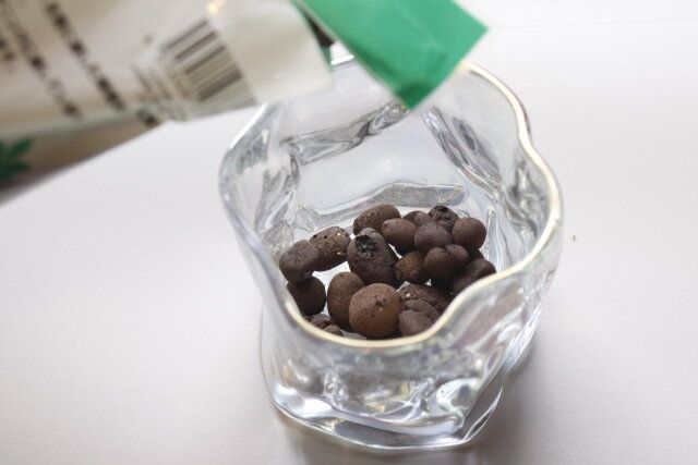 ダイソーのハイドロカルチャーに使えるハイドロボール（中粒、0.8L）