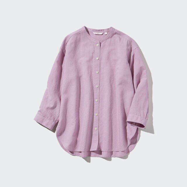 ユニクロのバンドカラーシャツ