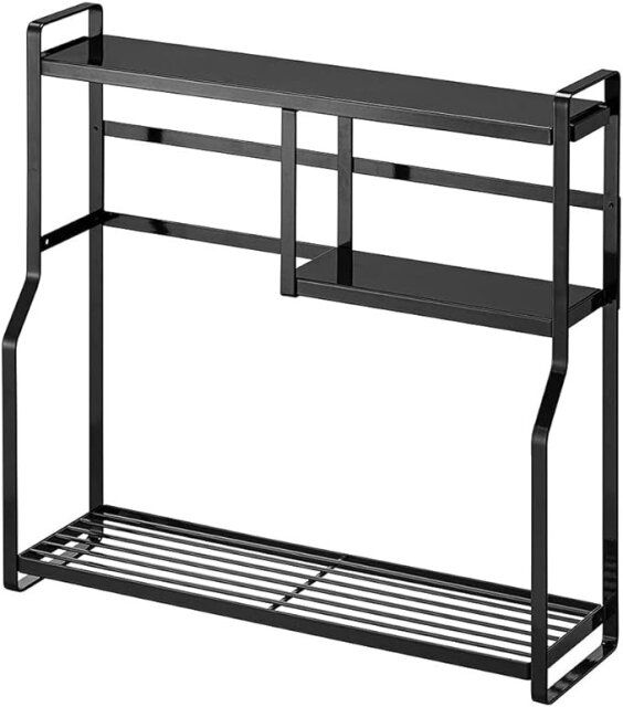 山崎実業のコンロサイドラック ブラック