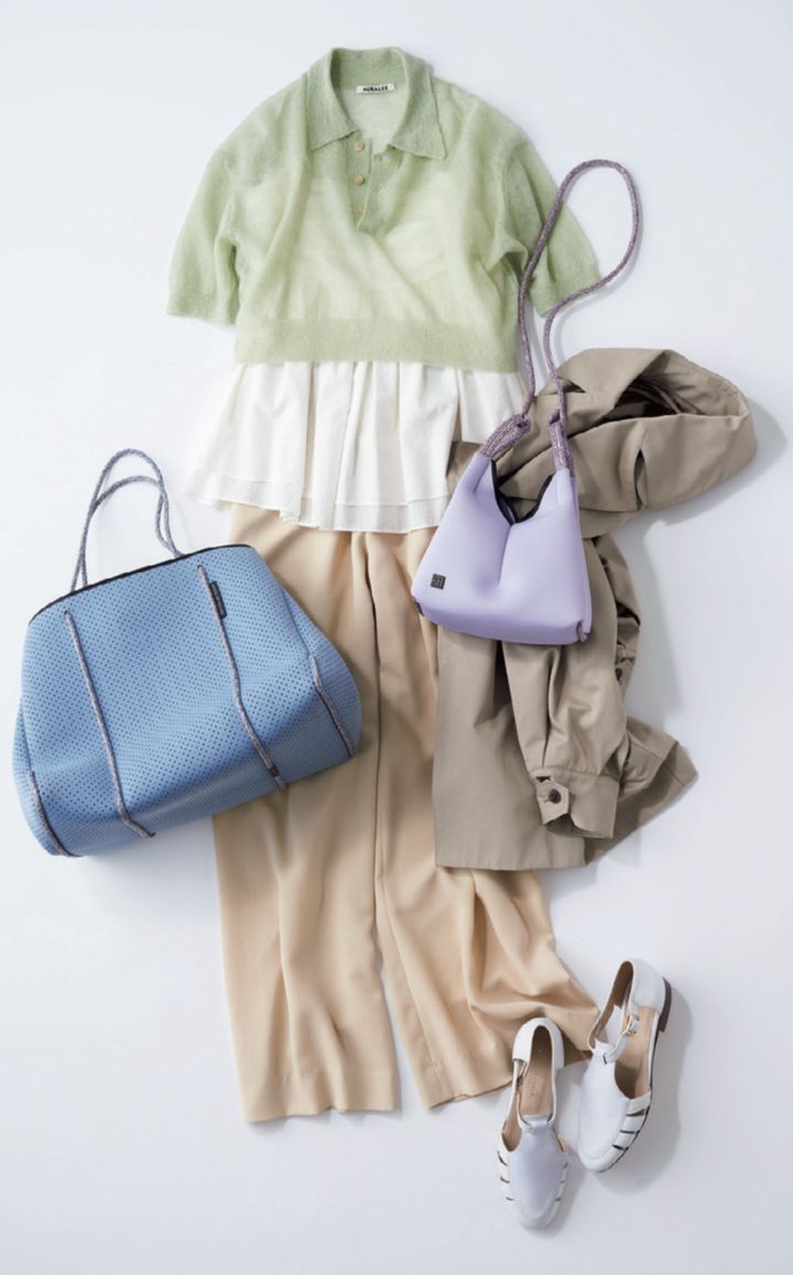 ポロシャツ 着まわし ニットスカート