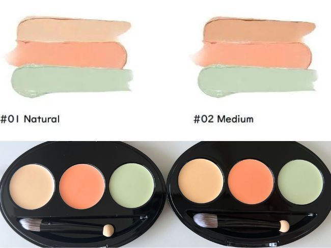 『TIRTIR MASK FIT CONCEALER PALETTE』(ティルティル マスクフィット コンシーラー パレット)左：#01/右：#02