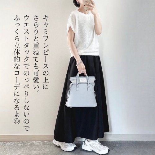 ジーユー_ループヤーンウエストタックT_4