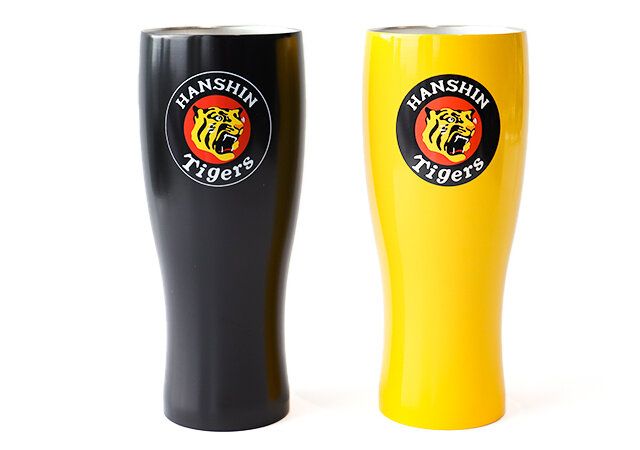 宝島社の付録の阪神タイガースのタンブラーのブラックとイエロー