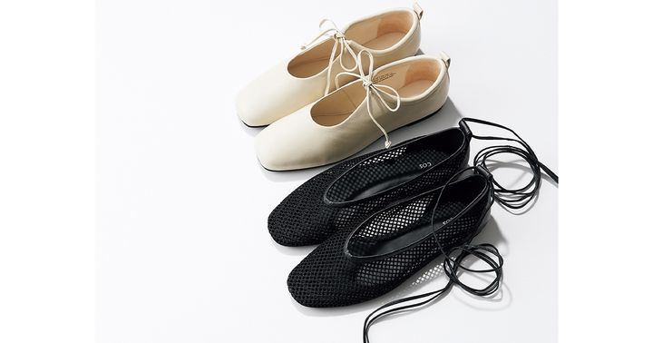 フラットシューズ,透けシューズ,COS