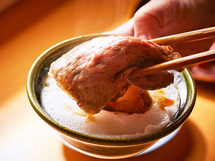 神谷町『すきやき あさい』のすき焼き