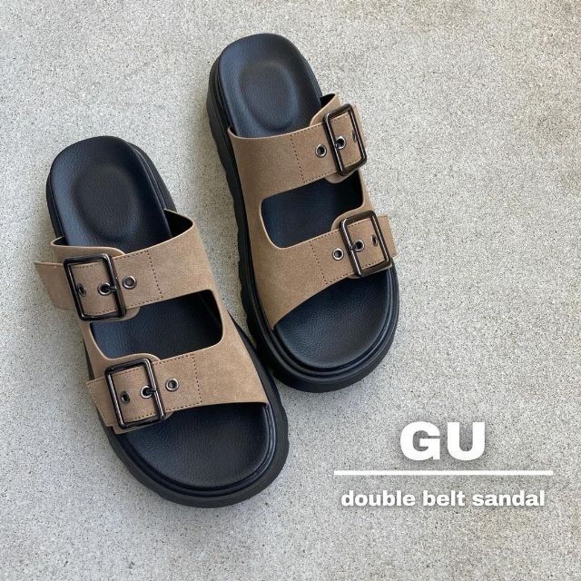 GUのダブルベルトサンダル