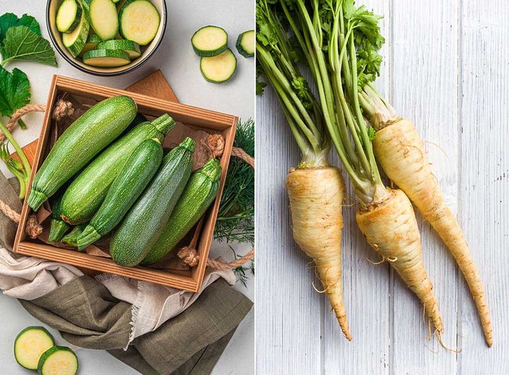 ズッキーニとパースニップ