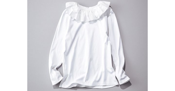 ロンT,白ロンT,フリル,St.cecilia