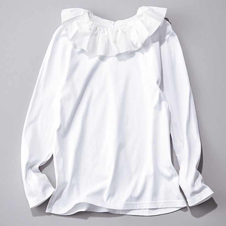 ロンT,白ロンT,フリル,St.cecilia