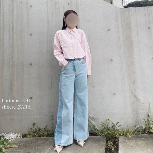 ジーユー_オックスフォードショートシャツ_3