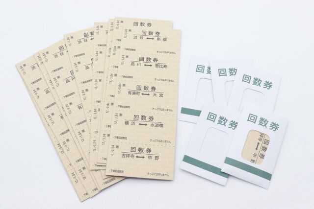 セリアのミシン目入りメモ 20シート 封筒つきトレインのセット内容