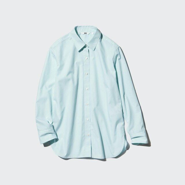 ユニクロ エクストラファインコットンストライプシャツ