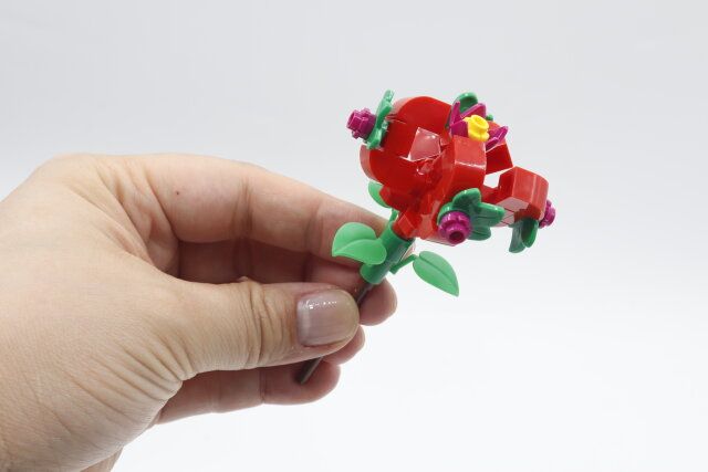 セリアのブロックコレクション フラワーの完成例