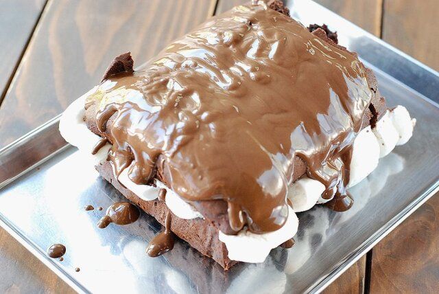 スモアチョコサンドケーキ レシピ アレンジ チョココーティング