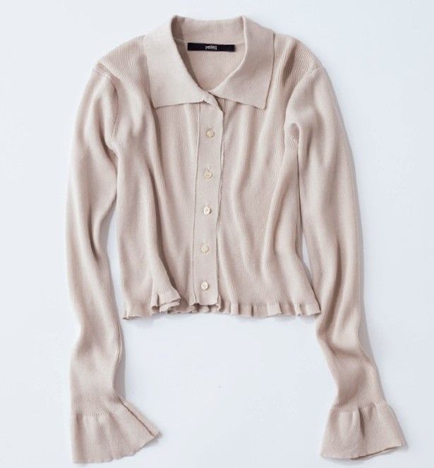 pelleqのポロカーディガン 