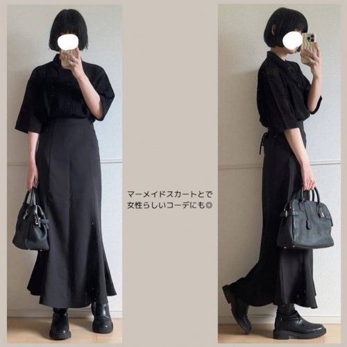 ジーユー_ウォッシャブルメッシュニットシャツ_4