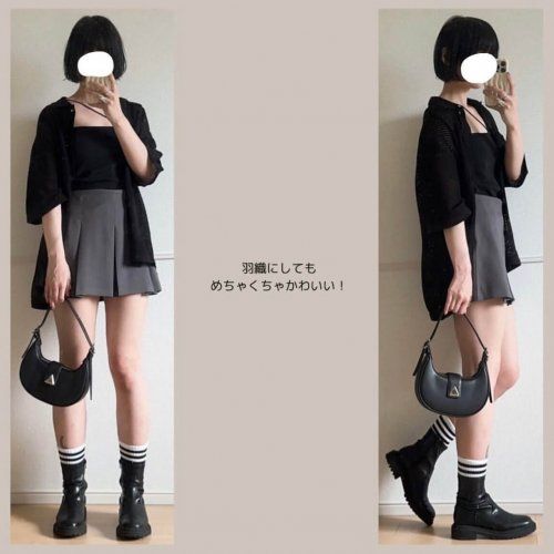 ジーユー_ウォッシャブルメッシュニットシャツ_3