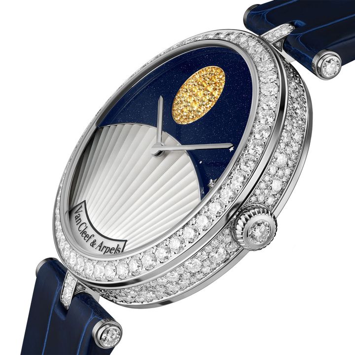 〈ヴァン クリーフ&アーペル〉レディ アーペル ジュール ニュイ ウォッチ