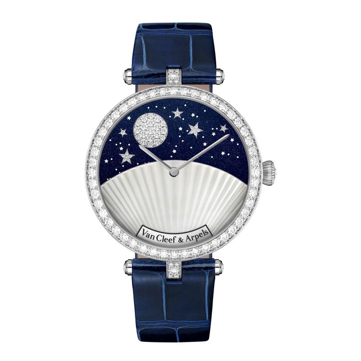 〈ヴァン クリーフ&アーペル〉レディ アーペル ジュール ニュイ ウォッチ