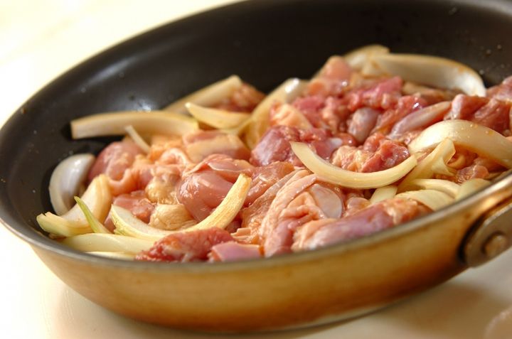 漬け鶏の照り煮の作り方1