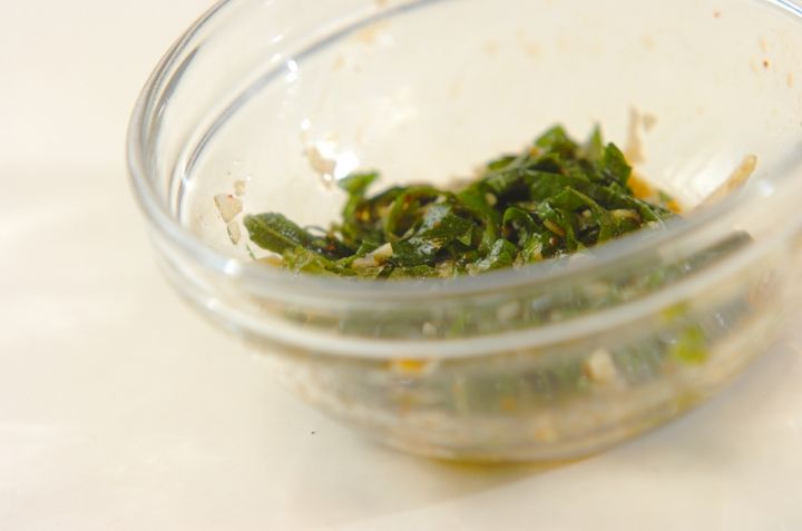 冷奴の薬味ダレの作り方1