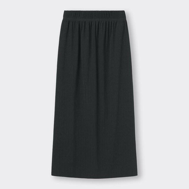 GU リブナロースリットロングスカート
