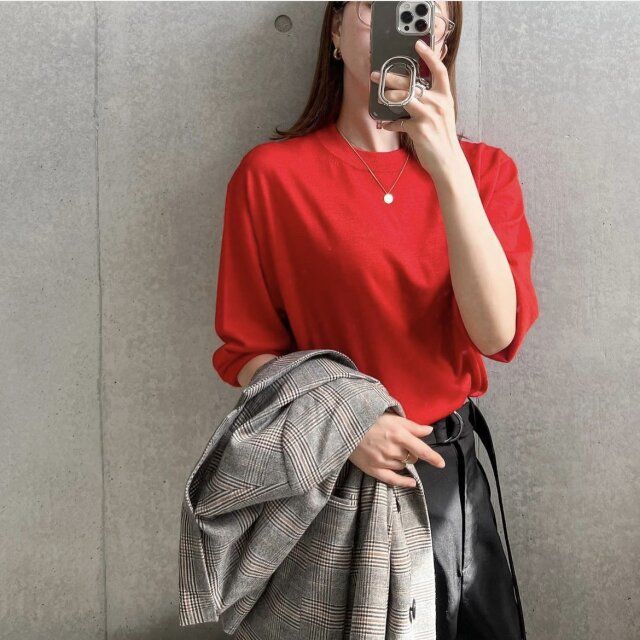 ブルベ冬さんの赤コーデ