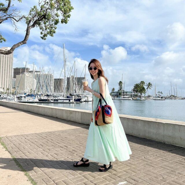 ブルベ冬さんのシャーベットカラーコーデ