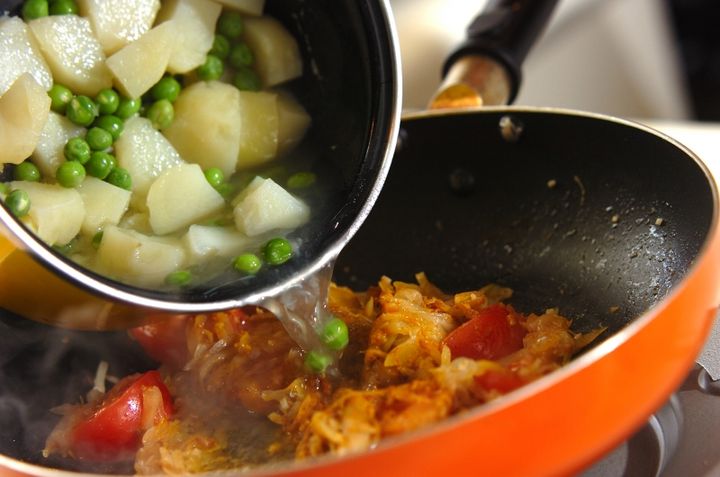ジャガイモとグリンピースのカレーの作り方5