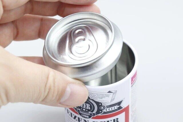 ダイソーの小物収納できるブリック缶