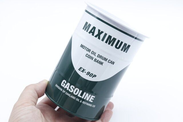 ダイソーのオンラインストアで在庫になったオイル缶型 貯金箱