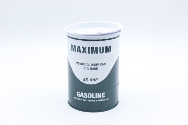 ダイソーのオイル缶型 貯金箱のパッケージ