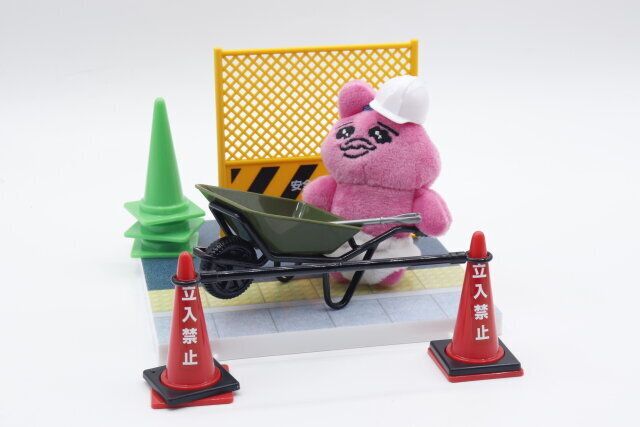 ダイソーのミニチュア 一輪車の使用例