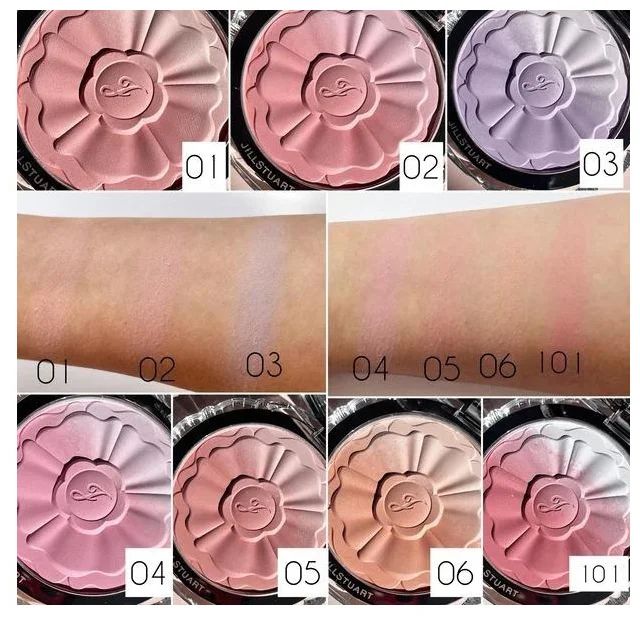 2024年夏新色チーク_ジルスチュアート パステルペタル ブラッシュ_スウォッチ