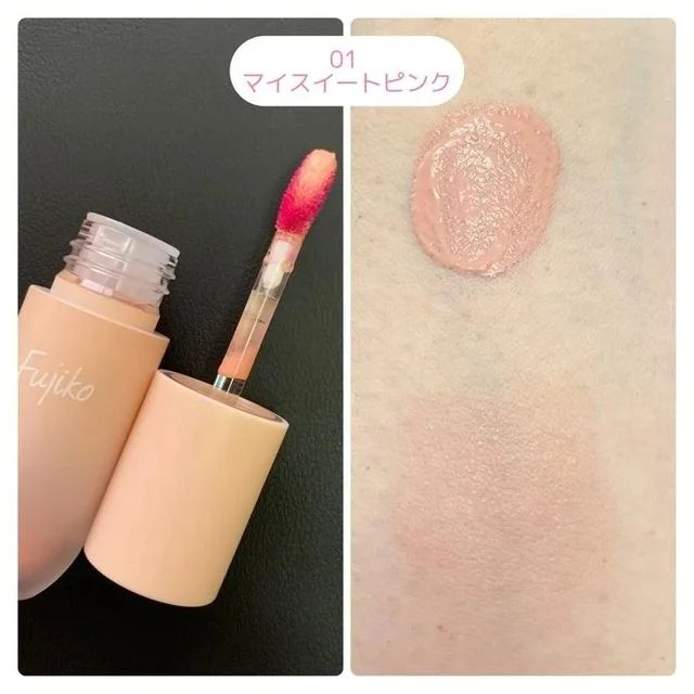 2024年夏新色チーク_フジコ 水彩チーク 01_スウォッチ