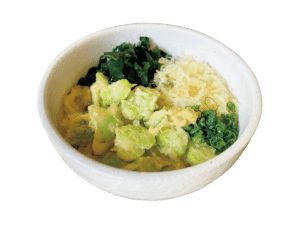 〈うどん佐糖〉の「かけうどん＋そらまめ天」