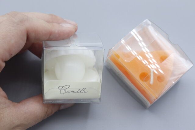セリアの可愛いキャンドル パールとキャンドル チーズ