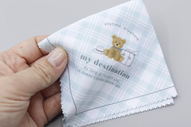 セリアのメガネ拭き マイフェイバリットを持った様子