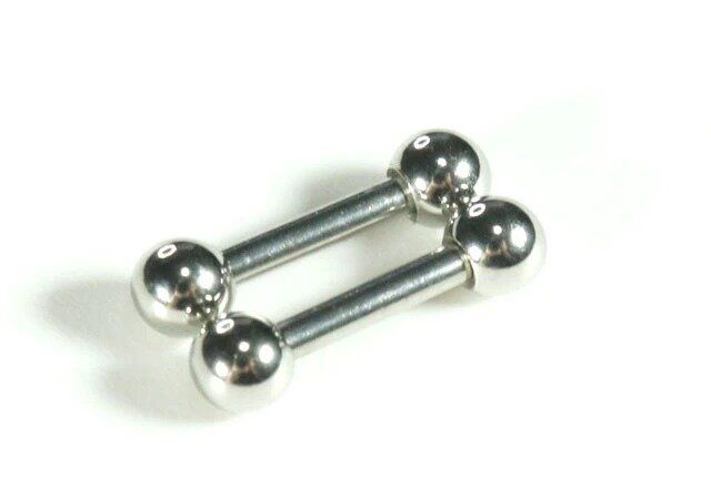 ダイソーのステンレス ストレート バーベルピアス 14G 6mm＆8mm