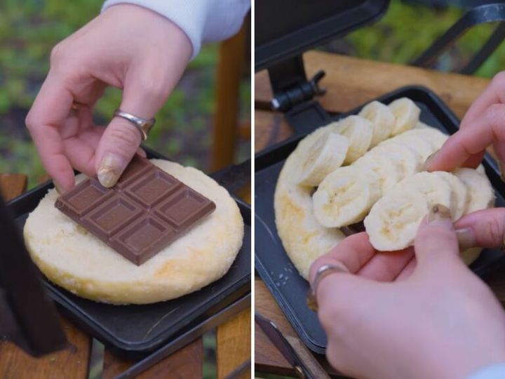 【超時短キャンプ飯】切って焼くだけのホットサンドが朝食に便利すぎた！